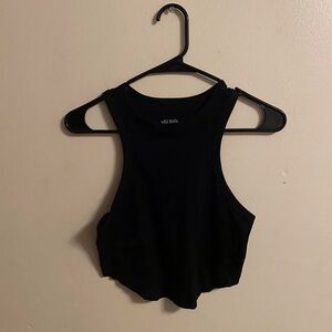 Elegant Black Sleeveless Crop Top